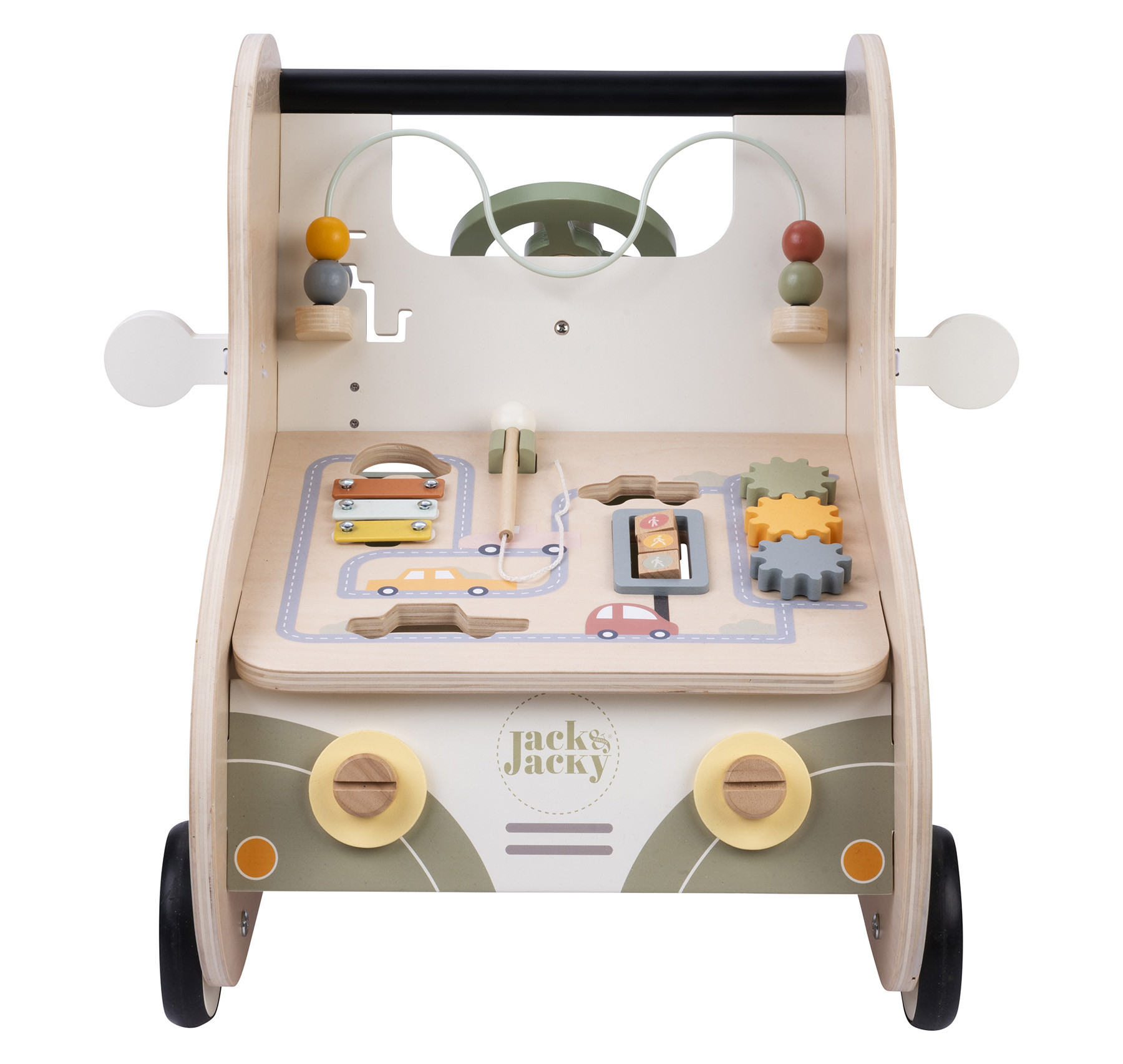 Jack & Jacky Activitycenter Loopwagen - Auto - Hout - Groen