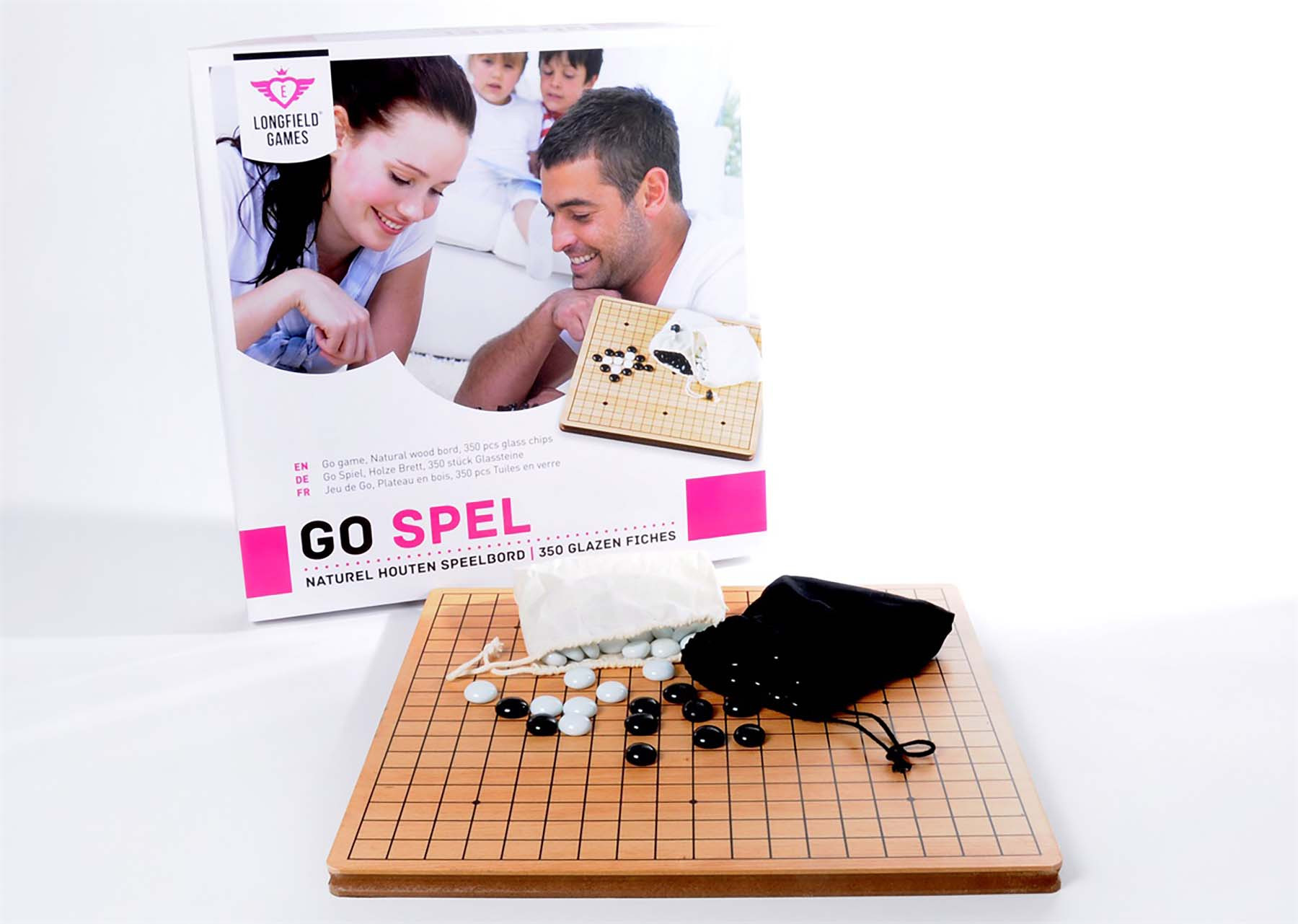 Longfield Go - 36 x 36 cm - Hout - Bordspel 