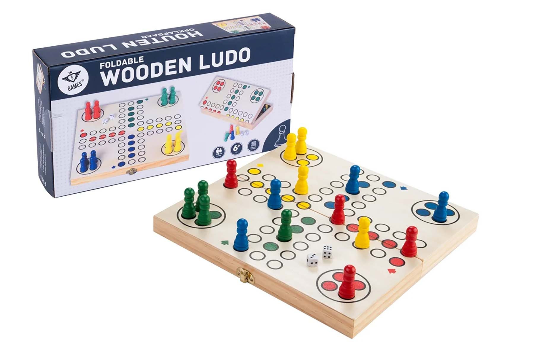 Ludo - Opklapbaar Bordspel - 30 x 30 x 5 cm  