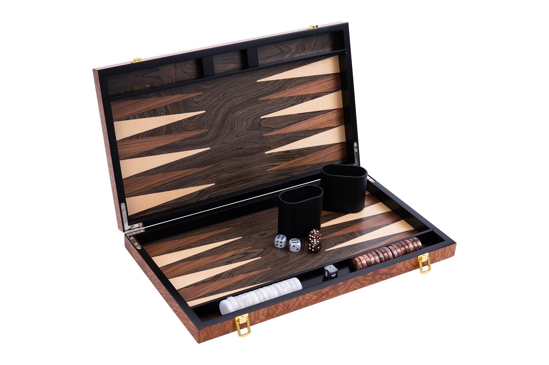 Backgammon Spel - 18 Inch - Elzenhout