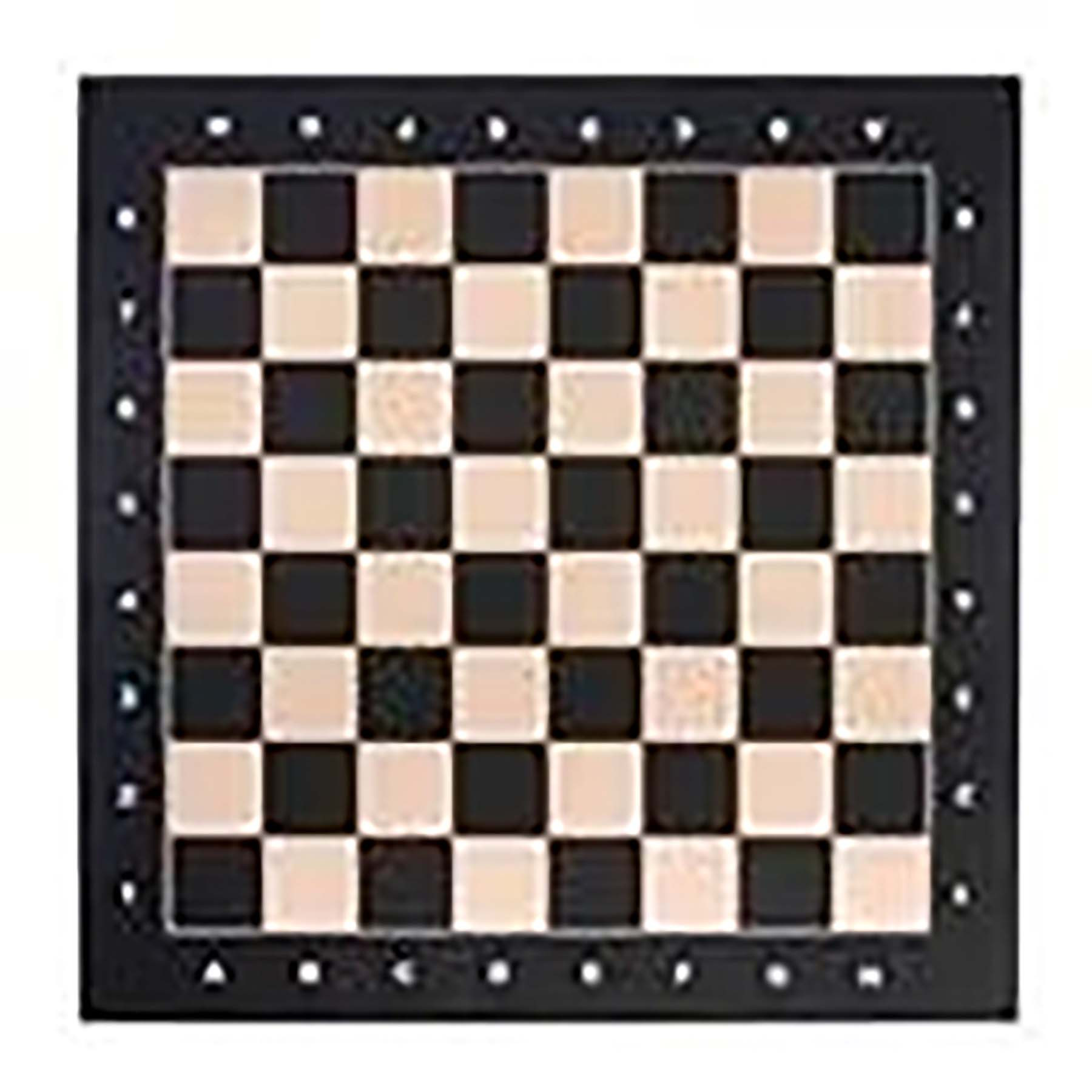 Schaakbord - Ingelegd Esdoorn - 40 x 40 cm - met Cijfers en Letters