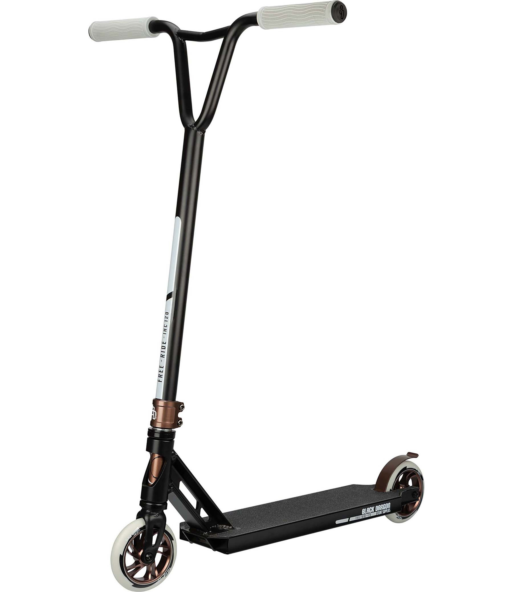 Black Dragon Freestyle Stunt Step - Scooter - Freeride IHC 120 - Zwart / Koper