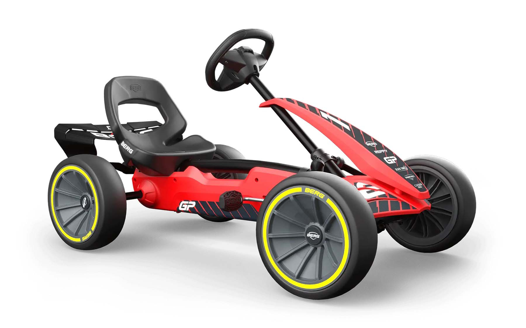 BERG Skelter Reppy - Grand Prix - Formule 1 - met Vleugel Kuipstoel en Soundbox - Rood