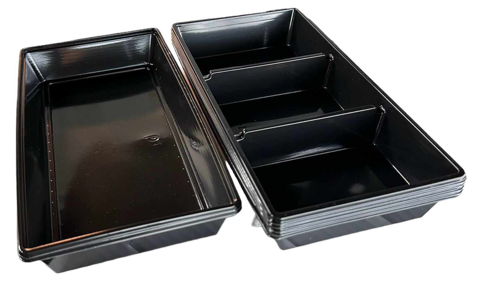 Borrelsjoelbak Navulling - Zwarte Borrelbakjes - 4 x 3-vaks - 3 x 1-vaks