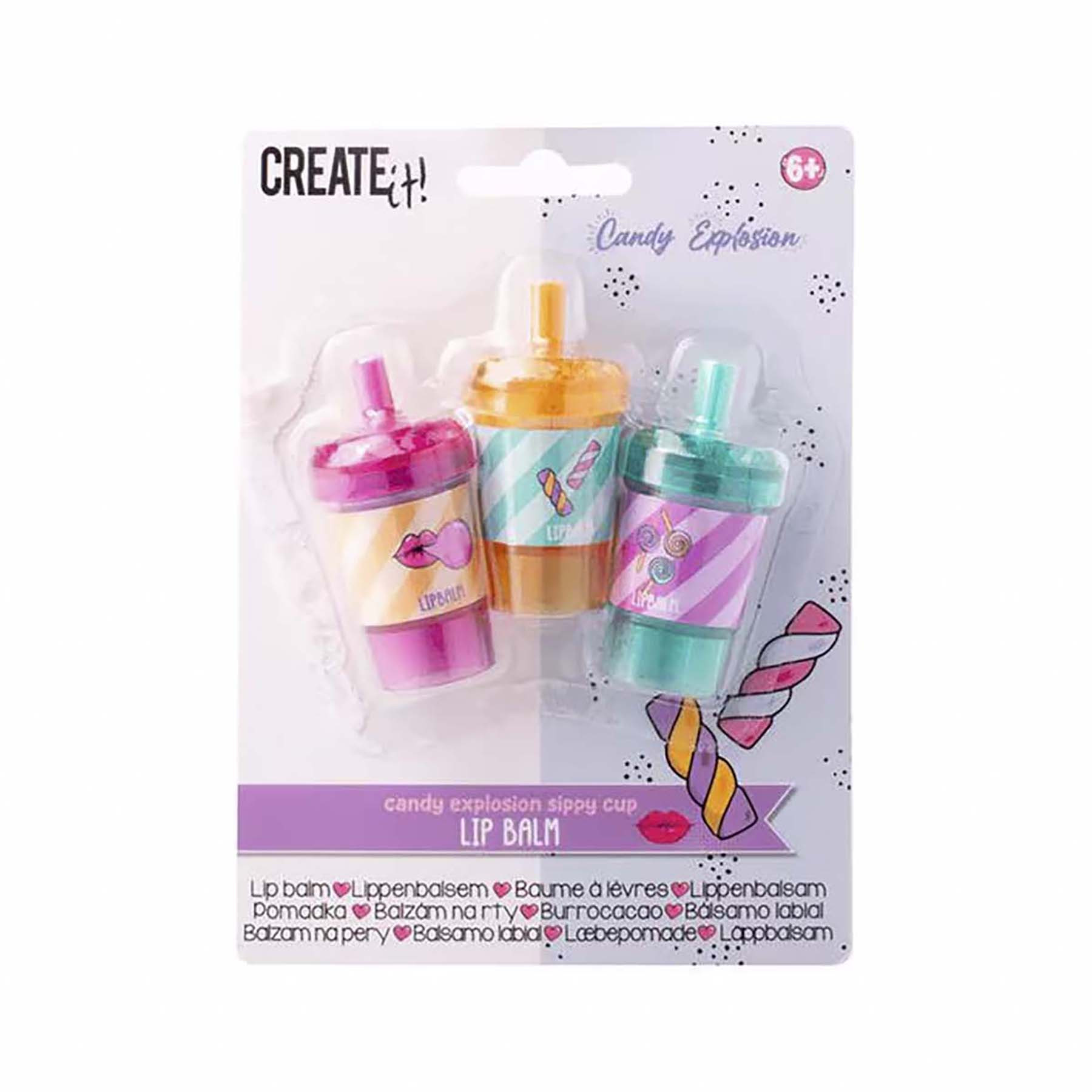 Create It! Candy Lippenbalsem 3-Pack - Sippy Cup