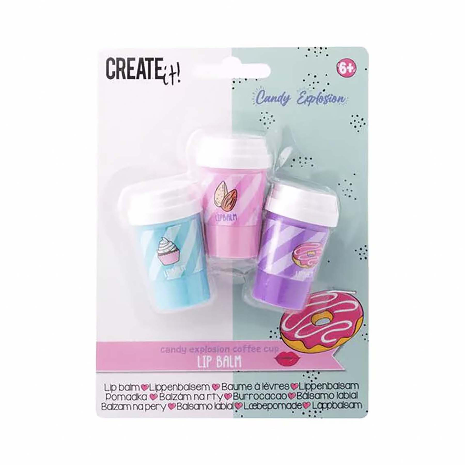 Create It! Candy Lippenbalsem 3-Pack - Coffee Cup