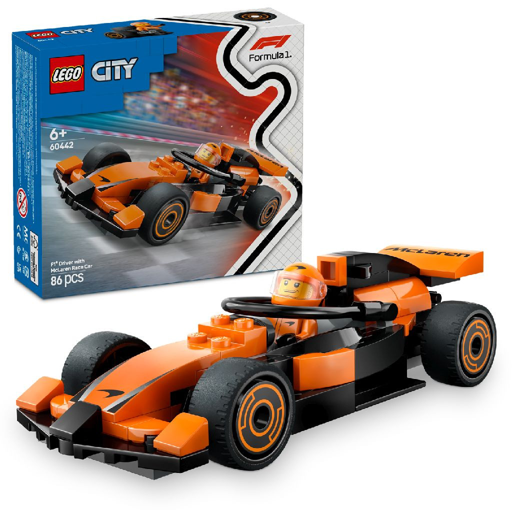 LEGO 60442 City F1 Coureur met Mclaren Racewagen