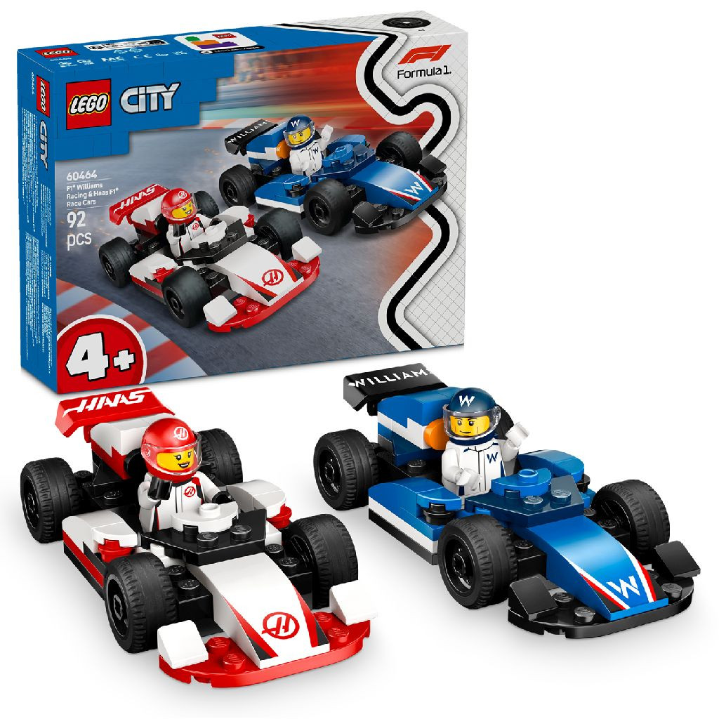 LEGO 60464 City - F1® Williams Racing en Haas F1® racewagens