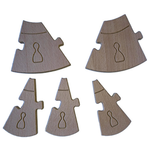 Keezbord Keezenspel Uitbreidingsset - Aanvulling - Hout - 3, 5 en 7 Personen