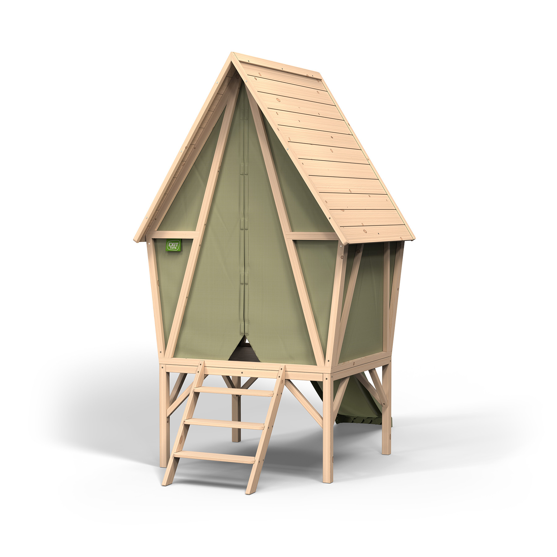 EXIT Yuki 300 Speelhuis - met Glijbaan - 223 x 124 x 220 cm - Hout