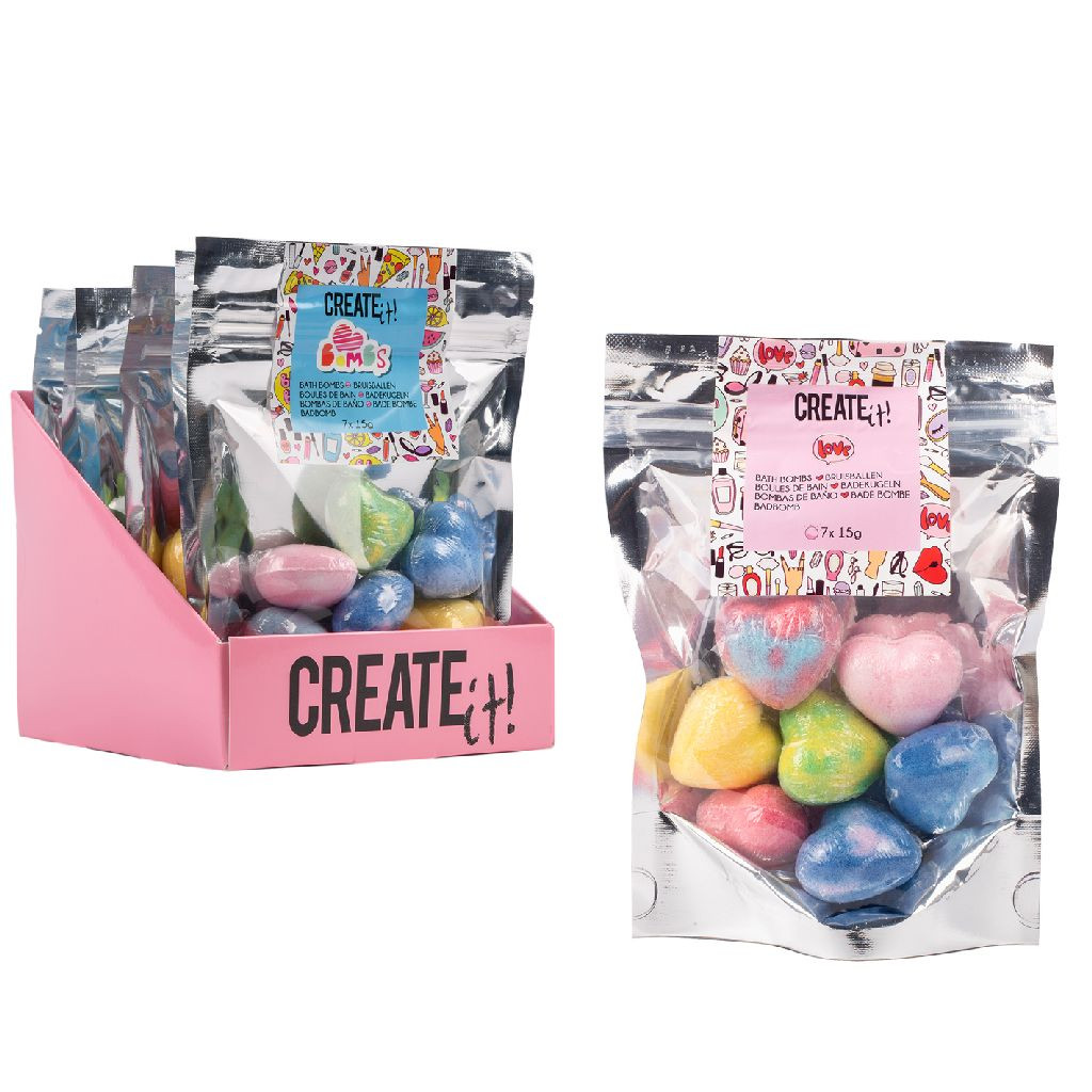 Create It! Badbruisbal - Mini Hartjes - 7-Pack