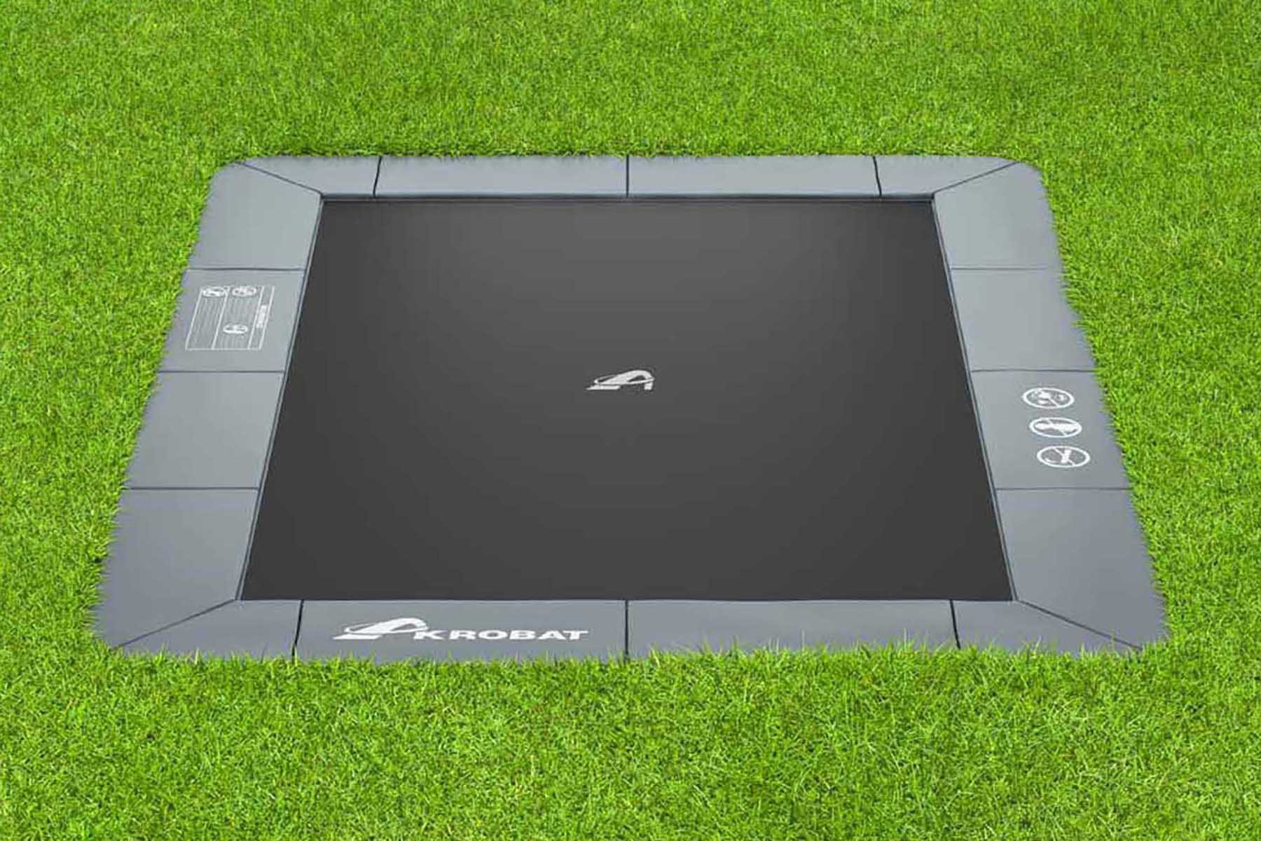 Akrobat Trampoline Orbit - Flat to the Ground - 430 x 305 - Antraciet