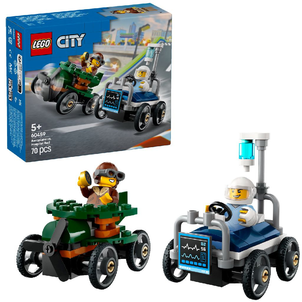 LEGO 60459 City - Great Vehicles Vliegtuig vs. Ziekenhuisbed