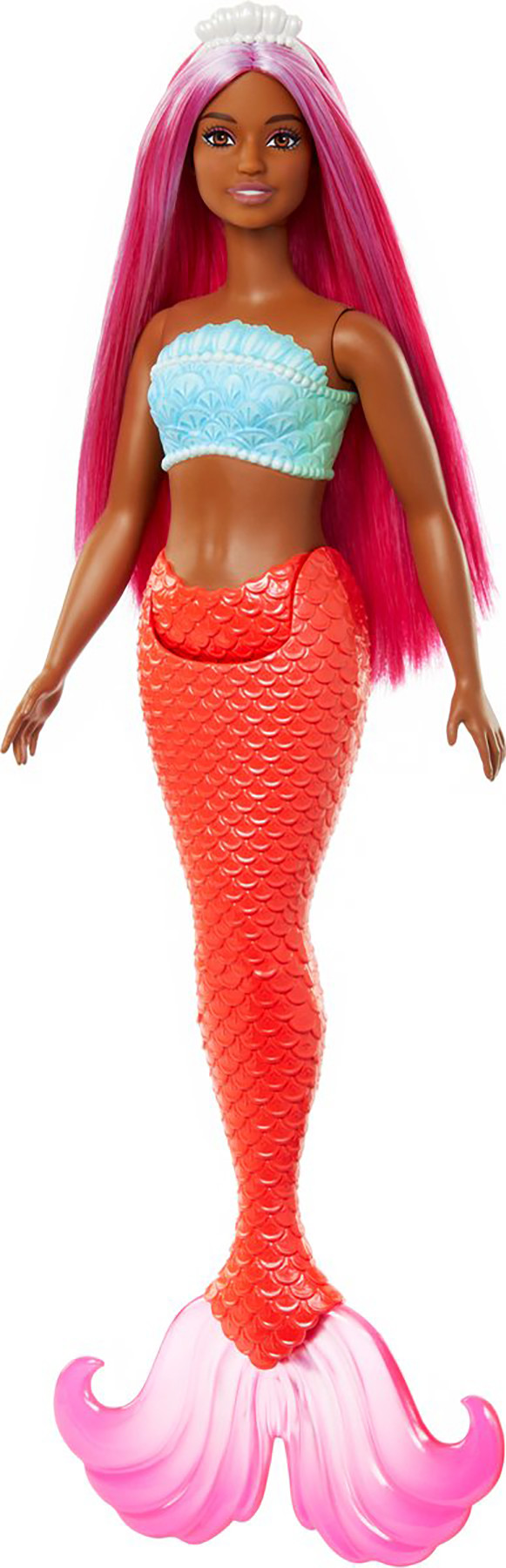 Barbie Core Mermaids - 32 cm - Koraal rode zeemeermin staart - Barbiepop