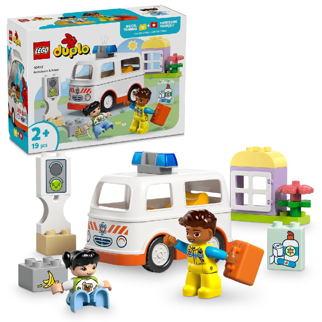 Lego 10447 Duplo Town Ambulance met Chauffeur