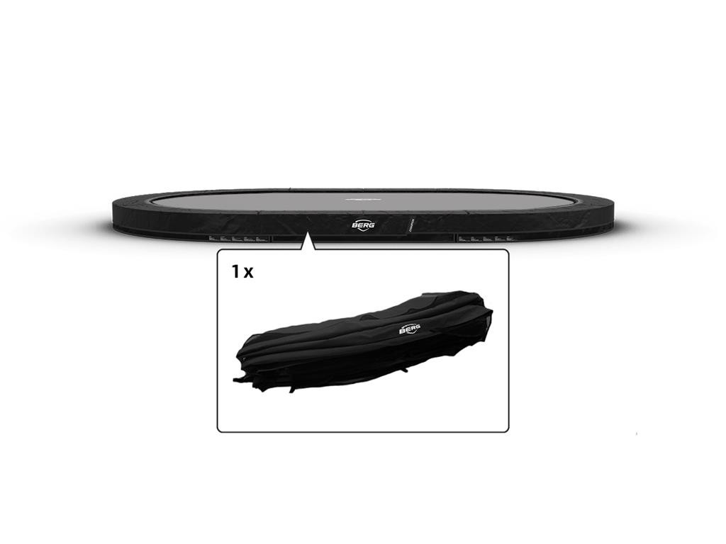 BERG Trampoline Beschermrand Grand Champion - InGround - 520 x 350 cm - Zwart