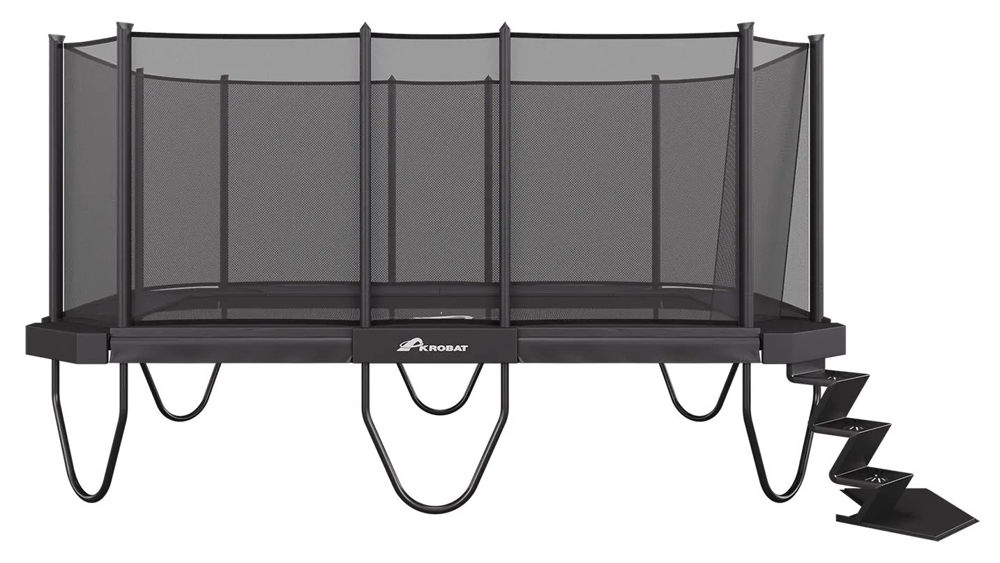 Akrobat Trampoline XCITYX - Above - 430 x 305 cm - Antraciet