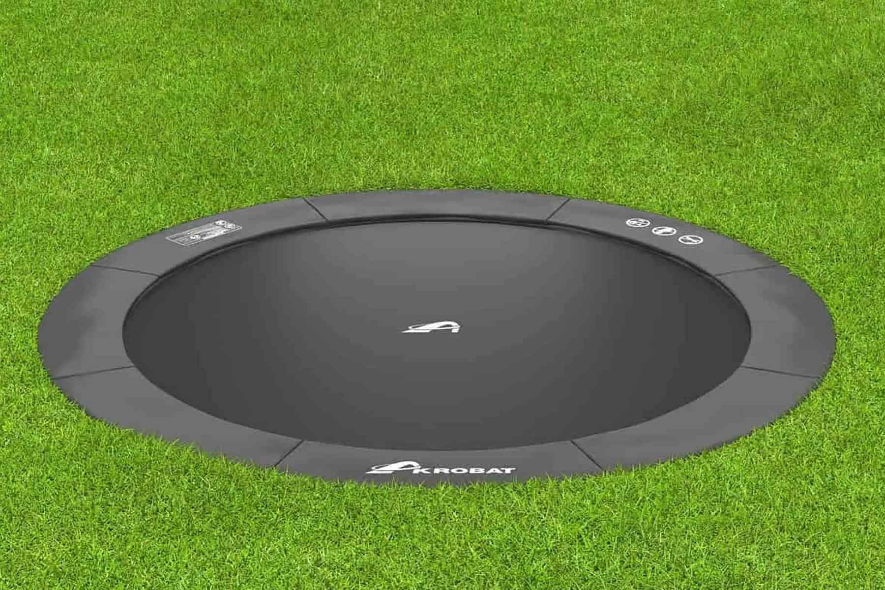 Akrobat Trampoline Primus - Flat to the Ground - 305 cm - Antraciet