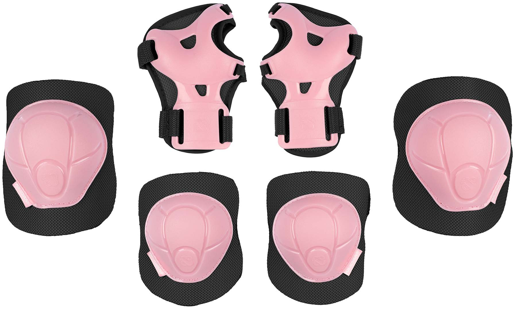 Nijdam Skate Beschermset Kinderen - Black Rose - Maat M - Zwart Roze