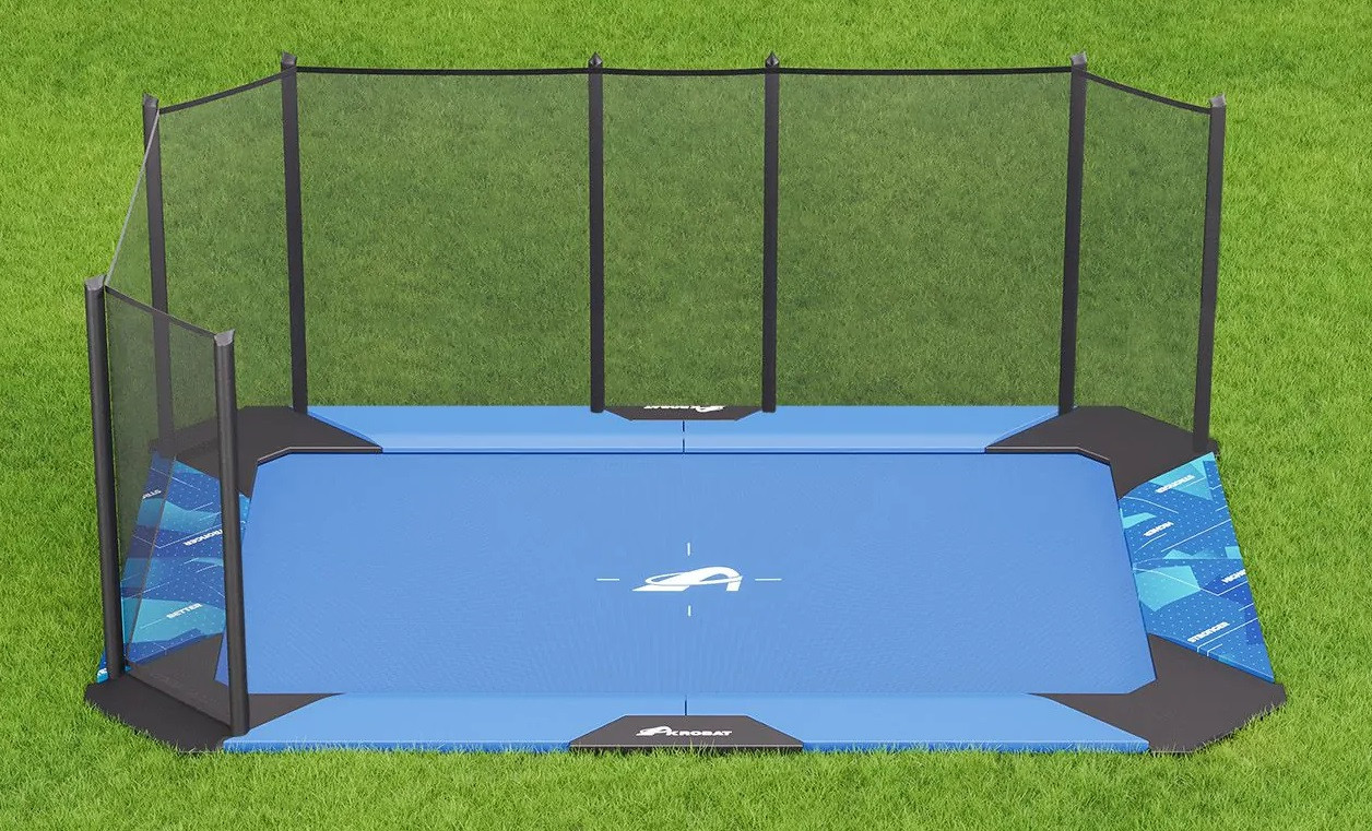 Akrobat Trampoline Veiligheidsnet - Half - XCITYX - 430 x 305 cm - Zwart