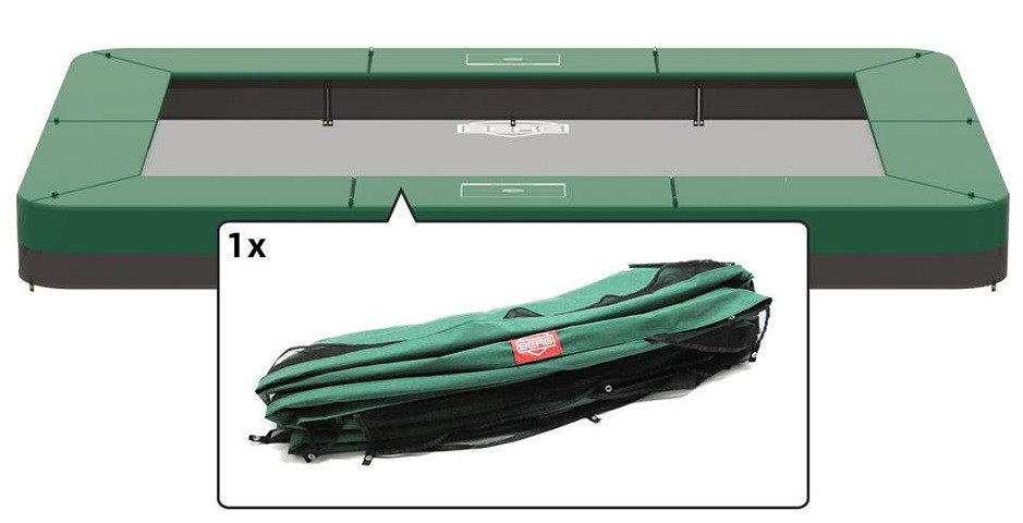 BERG Trampoline Beschermrand EazyFit Ultim Champion - InGround - 330 x 220 cm - Groen 