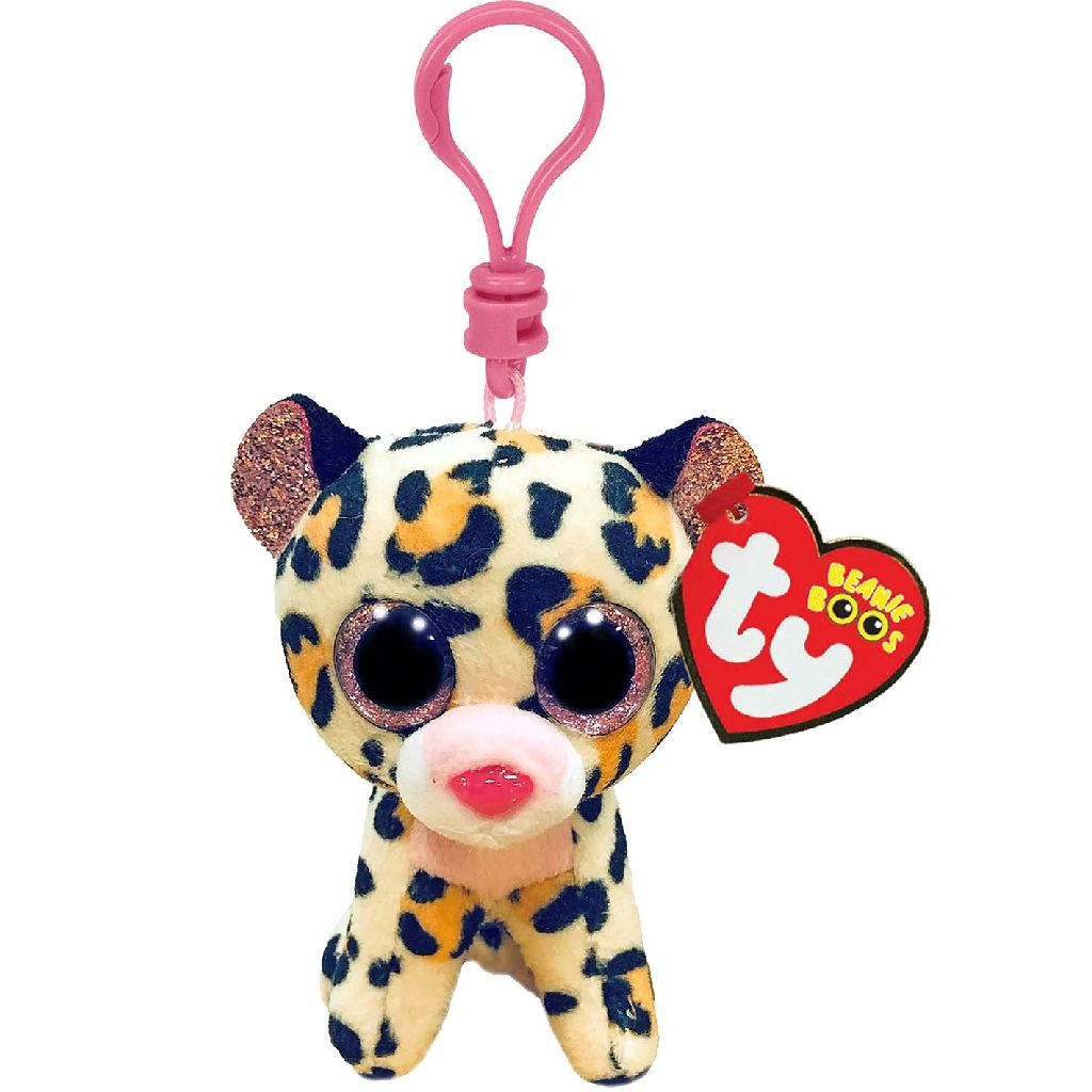 Ty Beanie Boo Clip - Livvie Leopard - Sleutelhanger