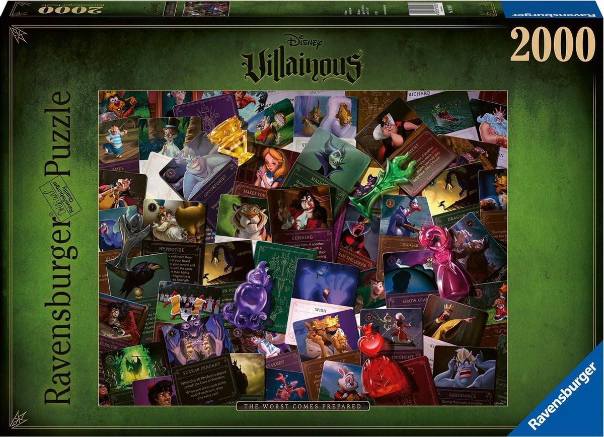 Ravensburger Puzzel - Disney Villainous: All Villains - 2000 Stukjes 