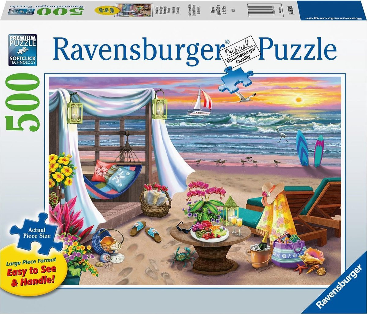 Ravensburger Puzzel - Strandavond - 500 Stukjes