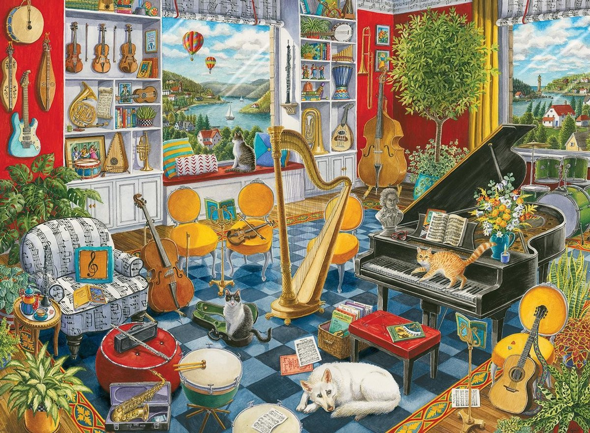 Ravensburger Puzzel - De Muziekkamer - 500 Stukjes 