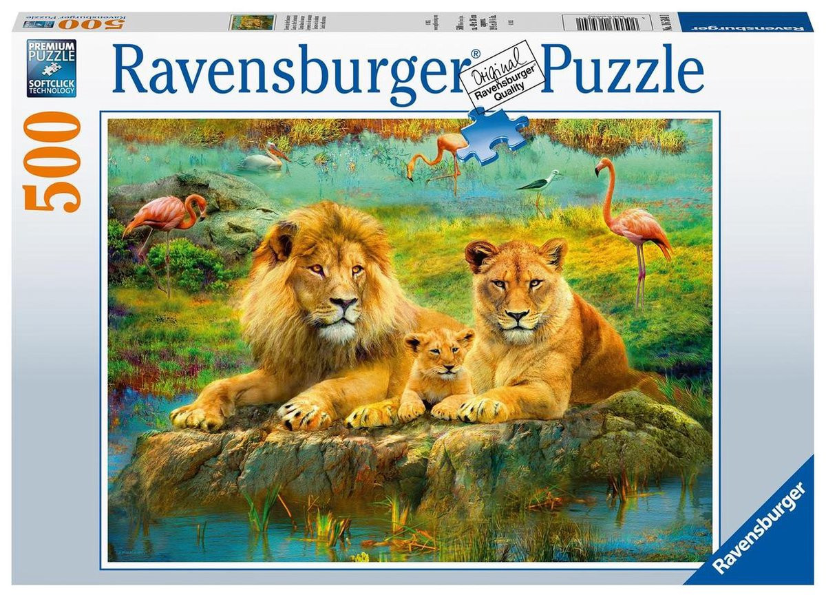 Ravensburger Puzzel - Leeuwen op de Savanne - 500 Stukjes