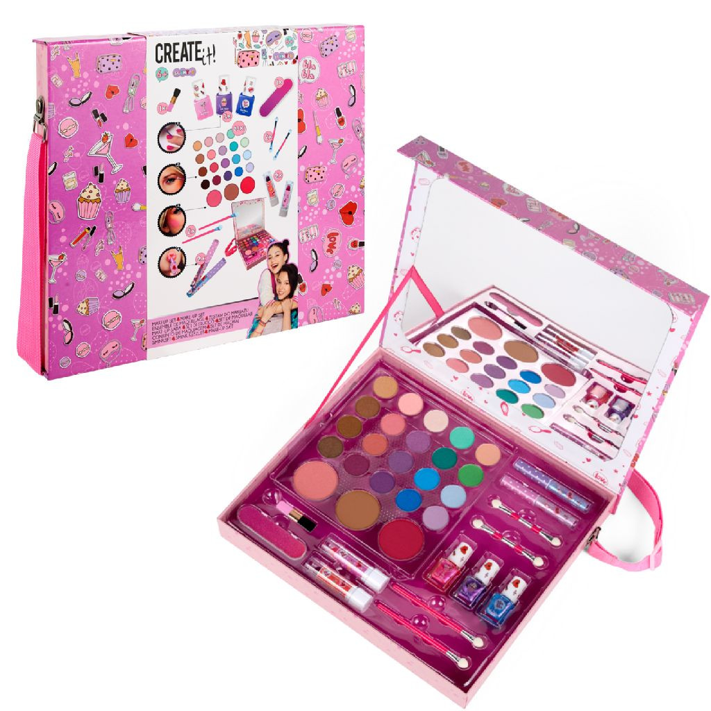 Create It! Beautycase met Spiegel en Make-up