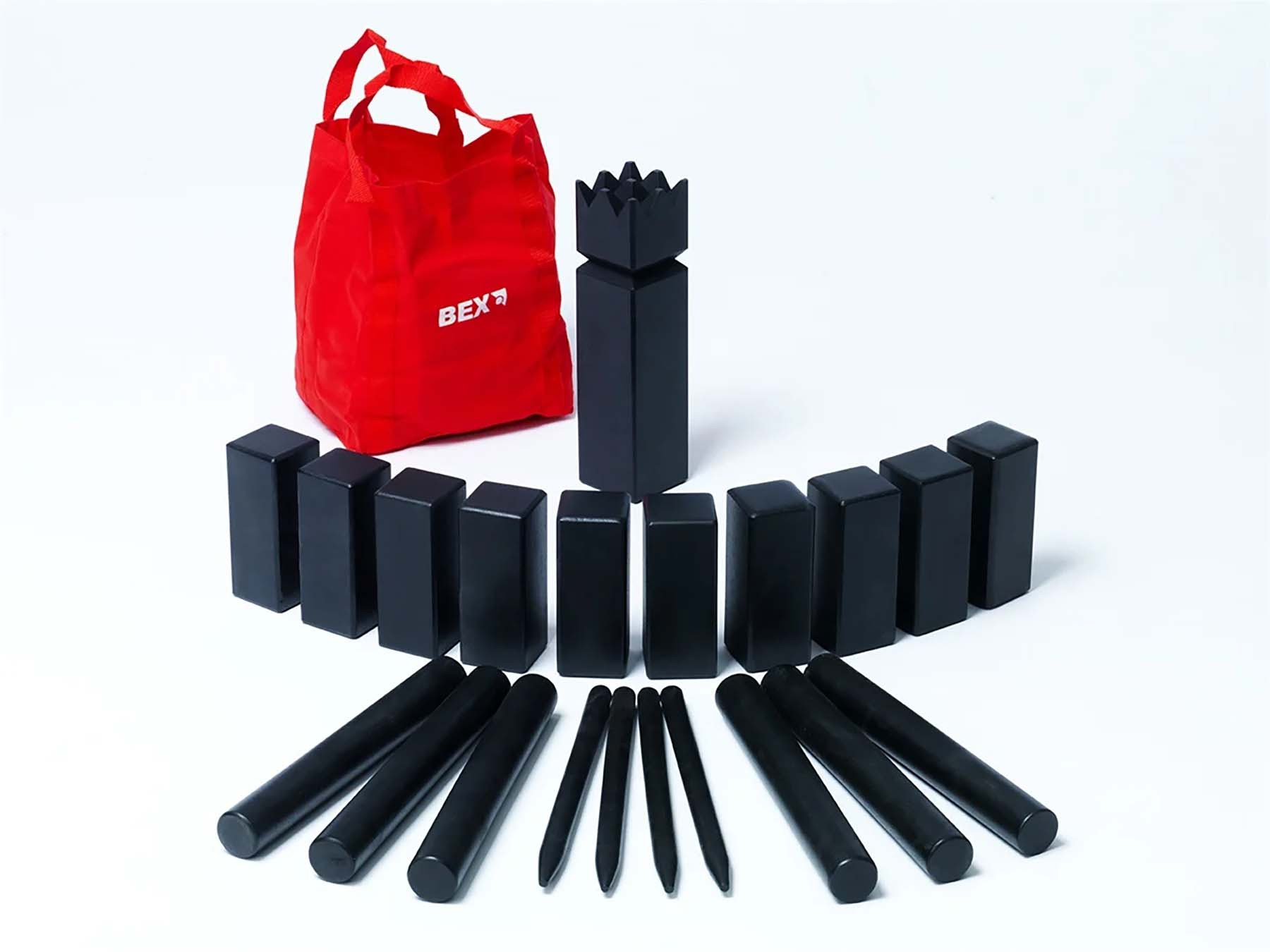 Kubb Orignal Black Edition - met krijtjes - Zwart