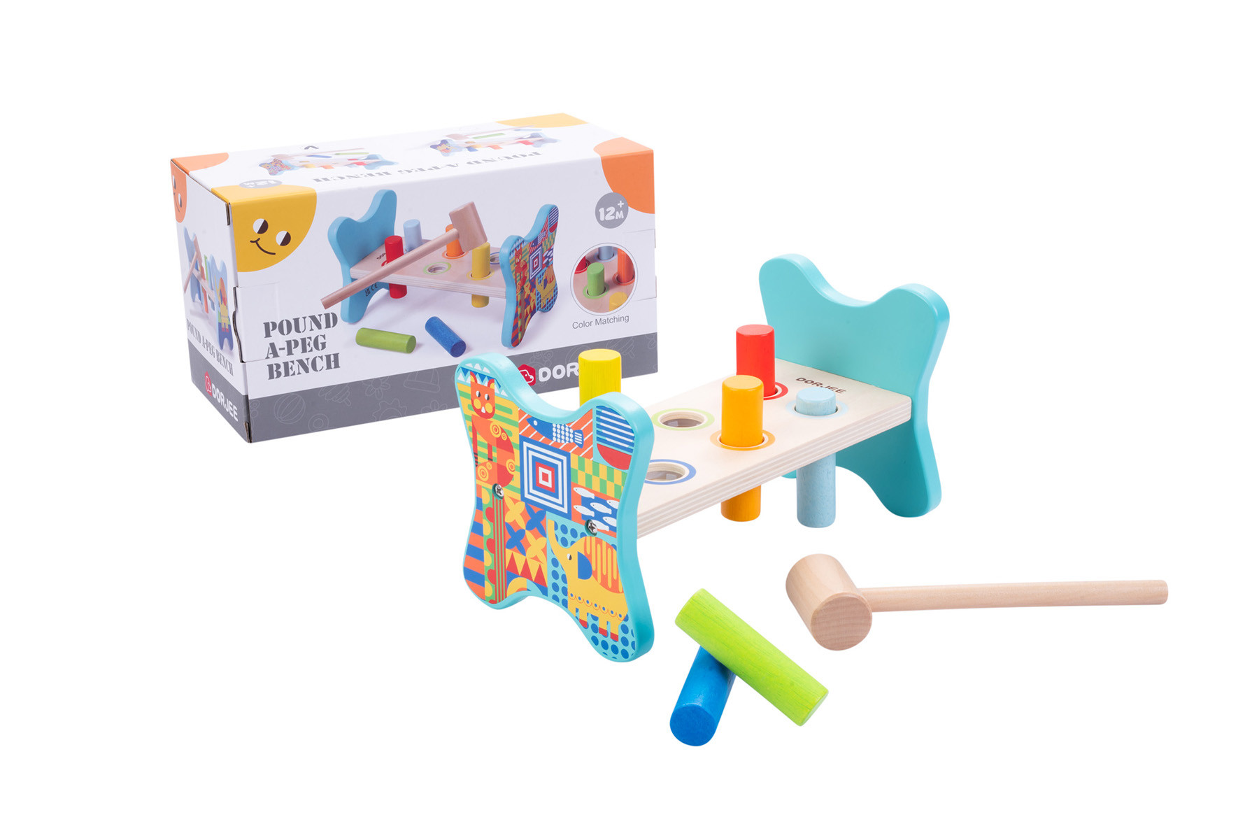 Dorjee Hamerbank Dieren - Hout - 23 x 11,5 x 12,5 cm