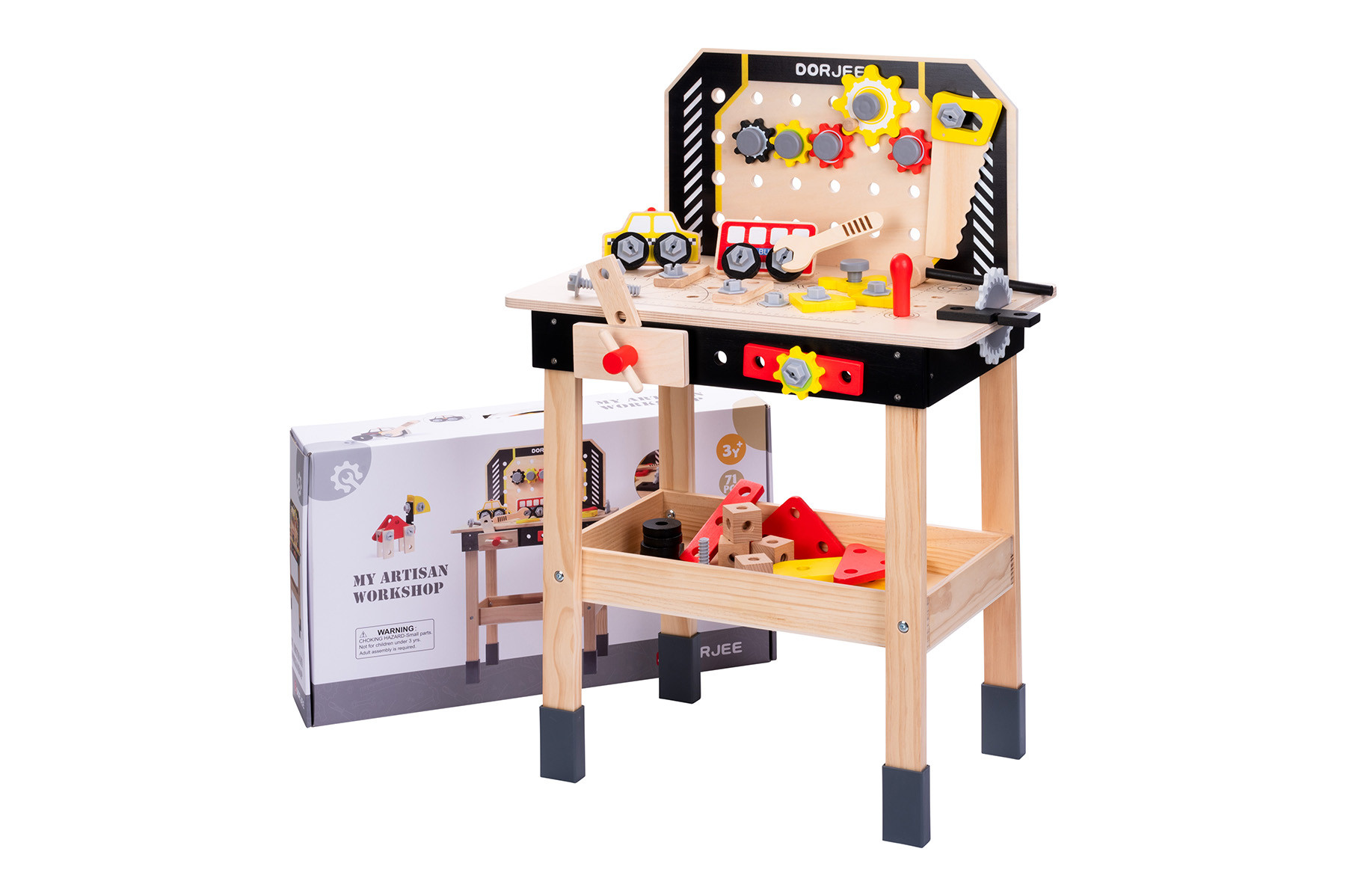 Dorjee Werkbank - Hout - 30 x 55 x 82 cm