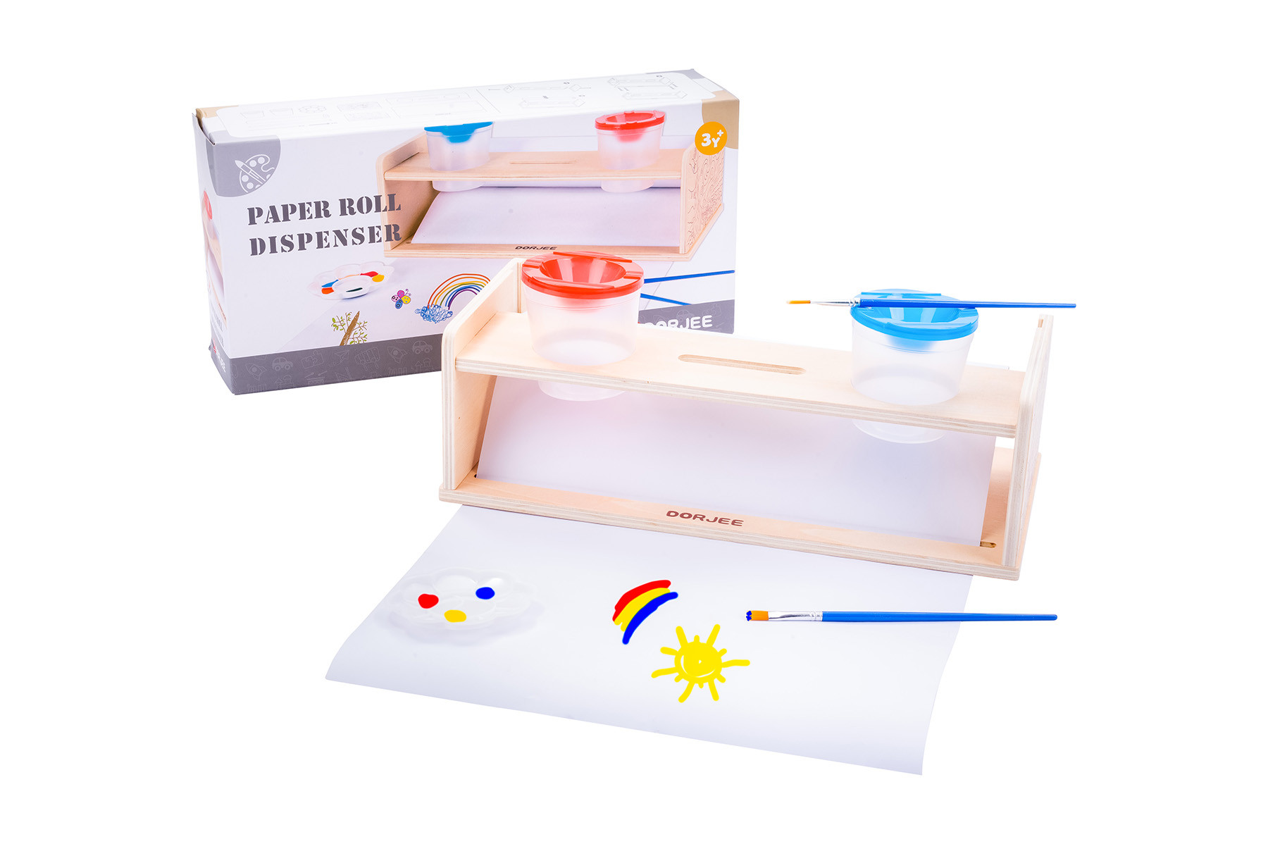 Dorjee Papierrolhouder - Hout - 16 x 33,5 x 11 cm