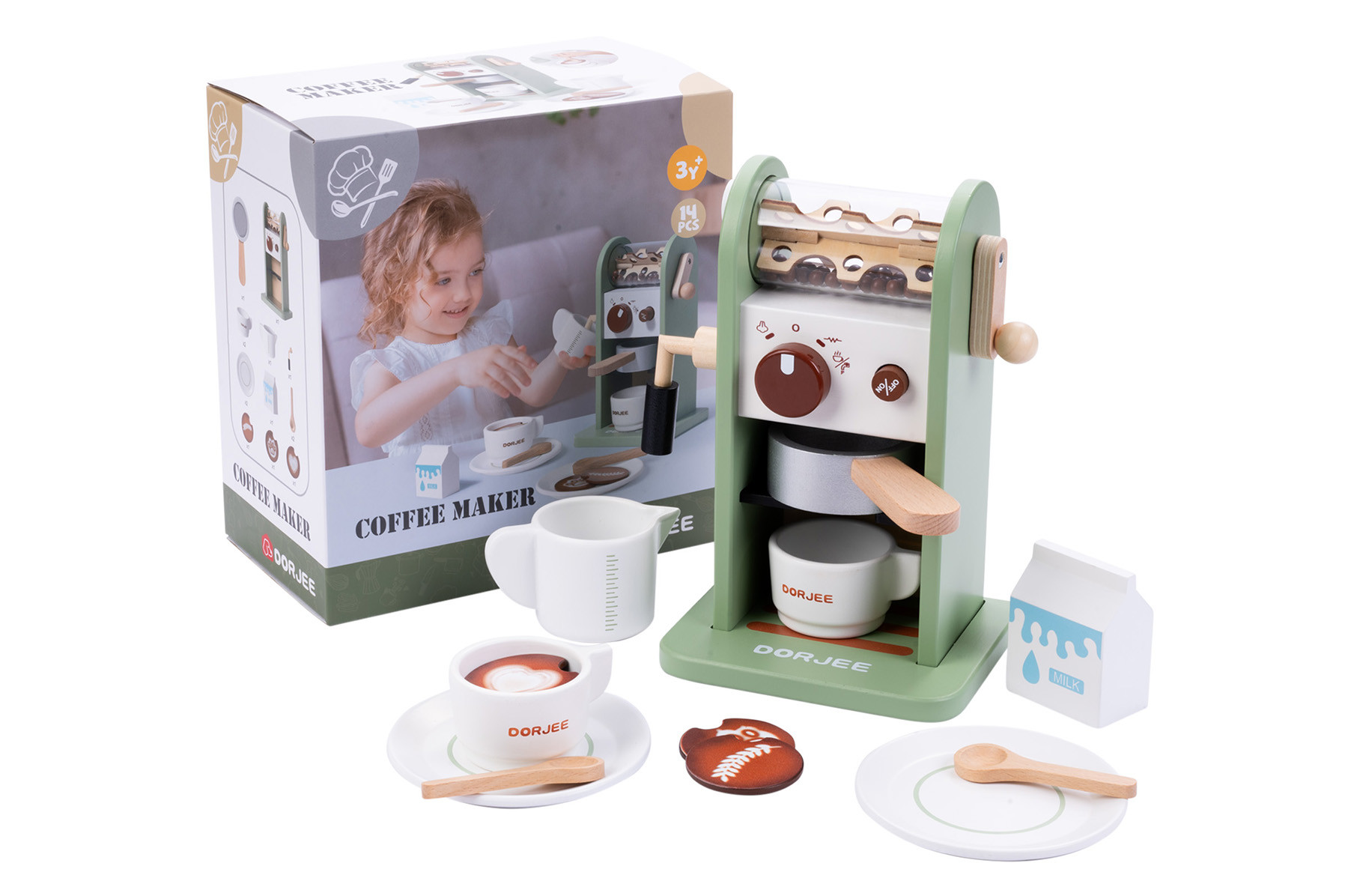 Dorjee Koffiezetapparaat - Hout - 12 x 14,5 x 23,5 cm