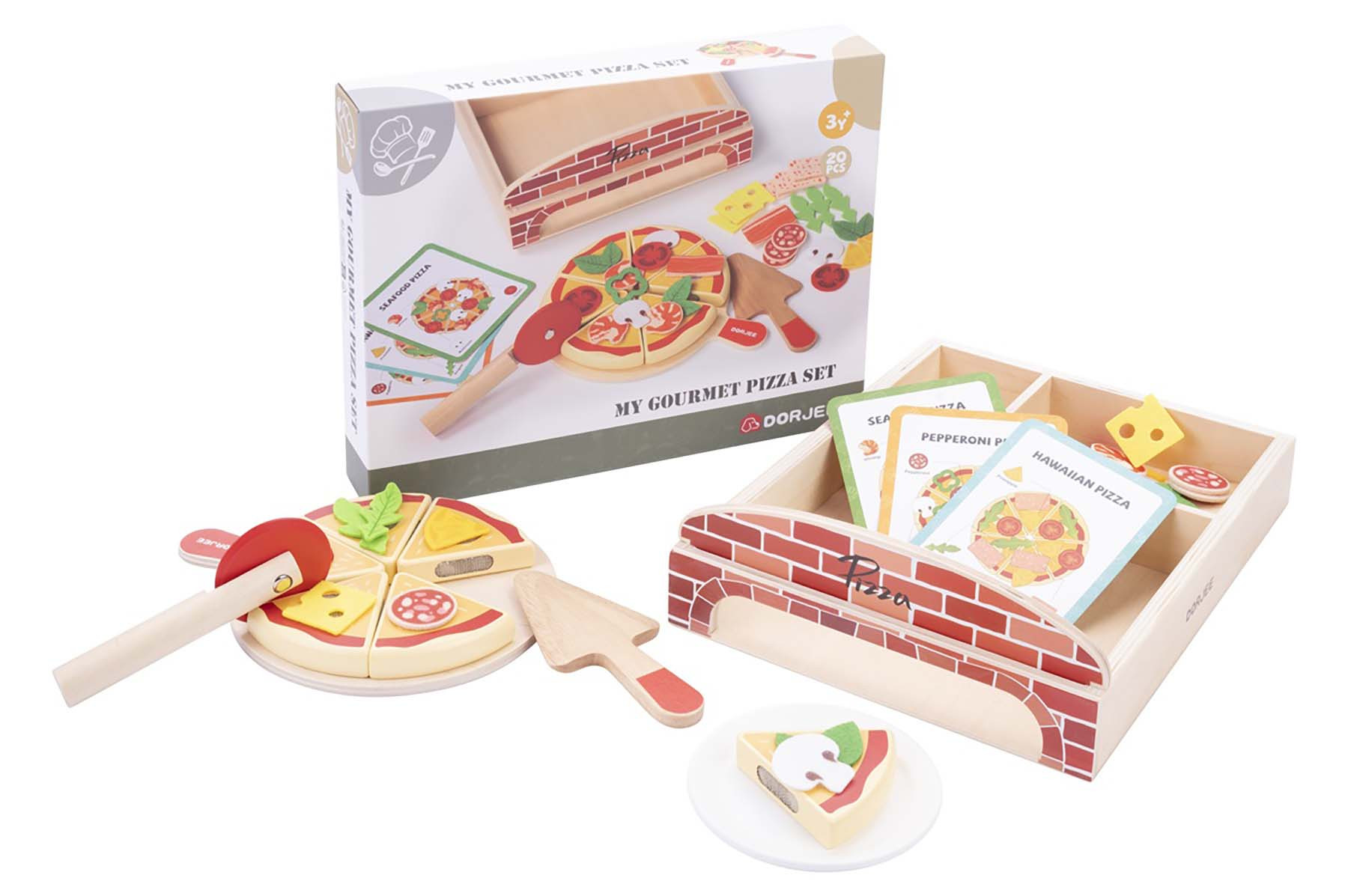Dorjee Gourmet Pizza set - Hout