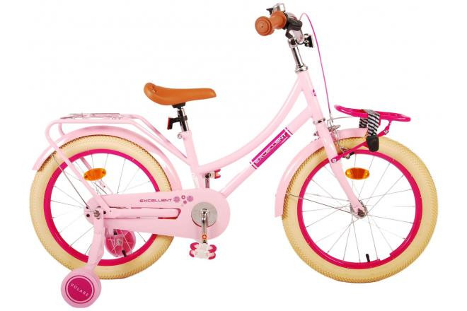 Volare Excellent Kinderfiets -18 inch - Roze - met Voordrager - 95% afgemonteerd