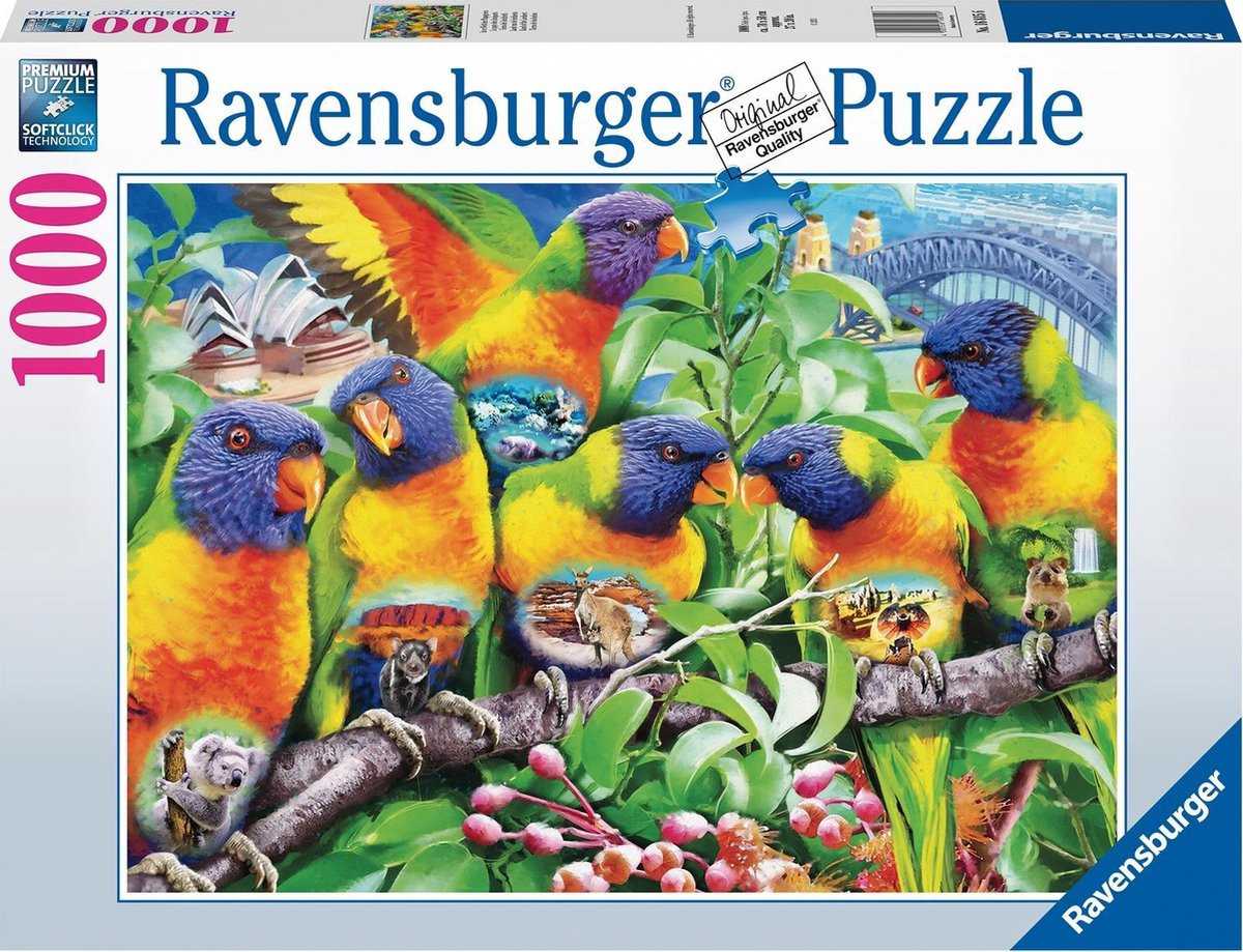 Ravensburger Puzzel - Land van de Lorikeets - 1000 Stukjes