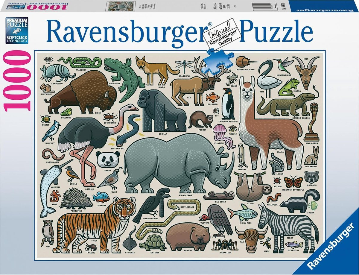 Ravensburger Puzzel - Wilde Dieren - 1000 Stukjes