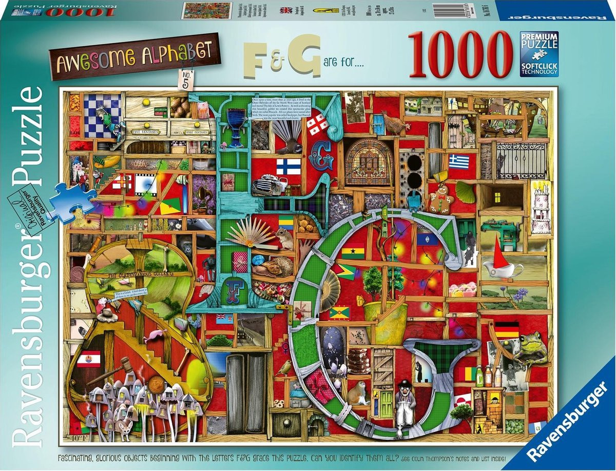 Ravensburger Puzzel - Awesome Alfabet - 1000 Stukjes