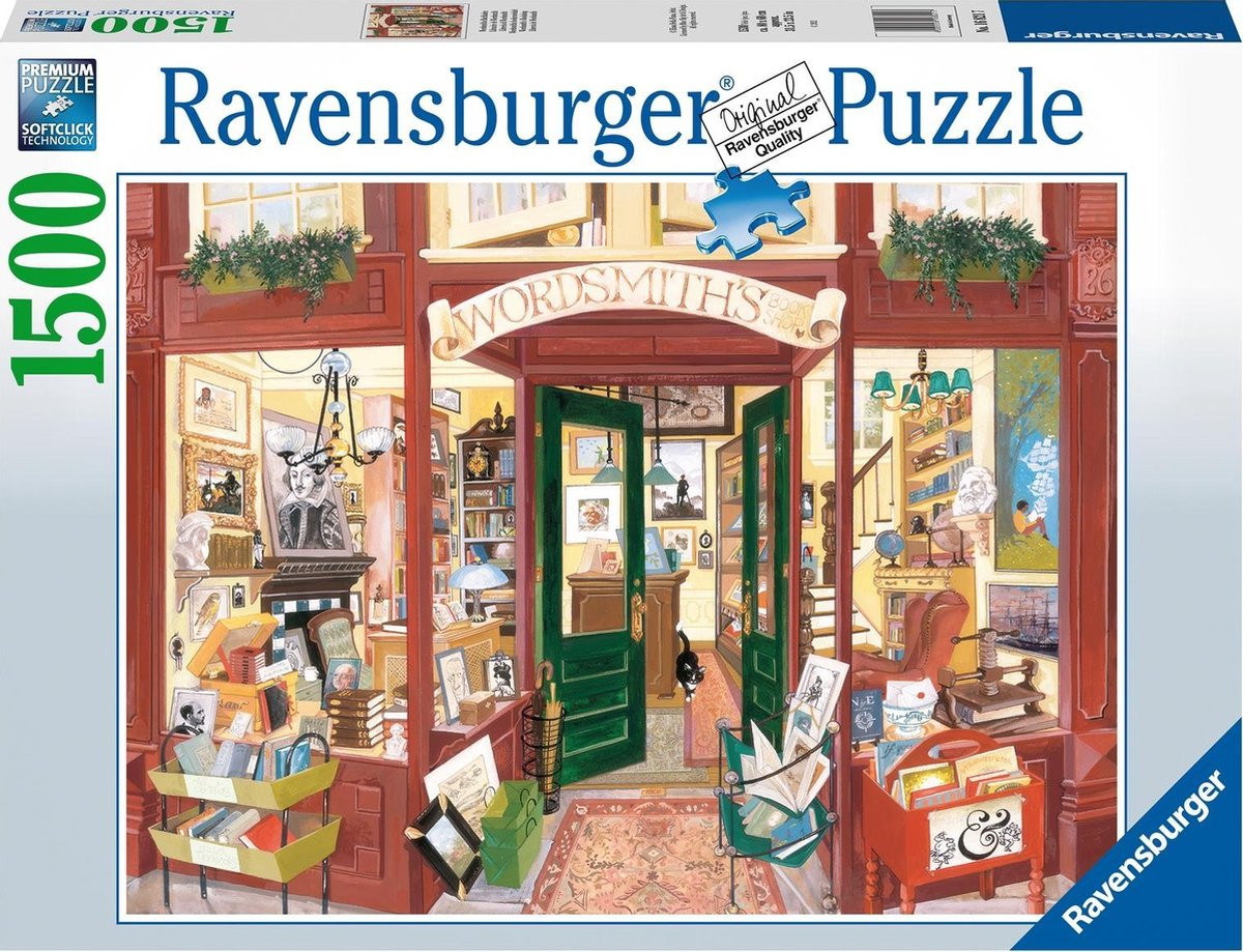 Ravensburger Puzzel - Wordsmits Boekenwinkel - 1500 Stukjes