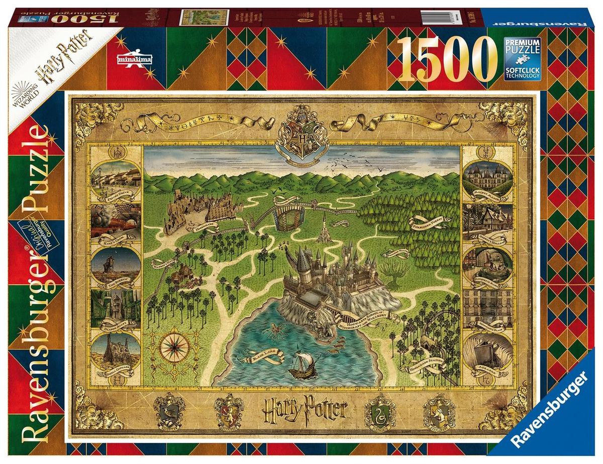 Ravensburger Puzzel - Harry Potter Hogwarts Landkaart - 1500 Stukjes