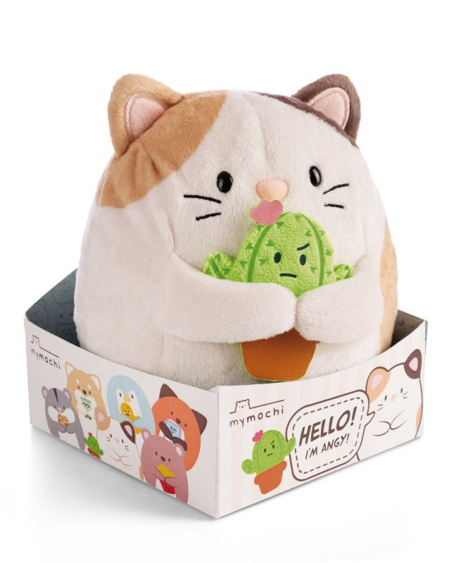 Nici Kat Angry met Cactus - Knuffel - 16 cm
