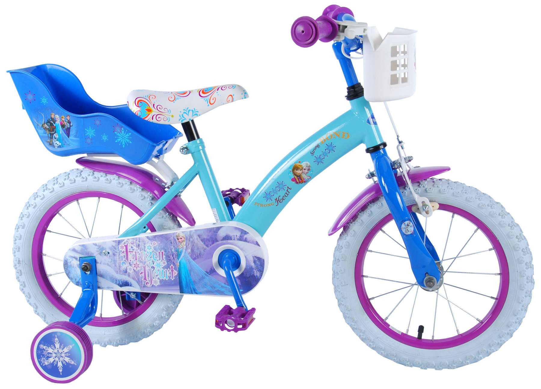 Fiets 14" Volare Frozen 14 inch Meisjesfiets Blauw 51461-CH 