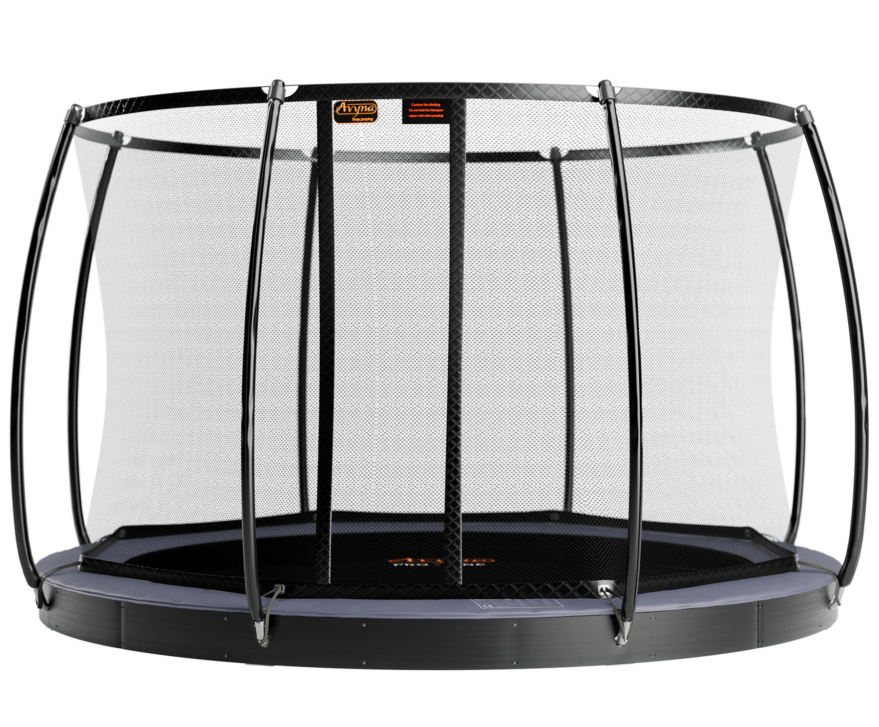 Avyna Trampoline Pro-Line - FlatLevel - met Veiligheidsnet - ø 430 cm (14ft) - Grijs