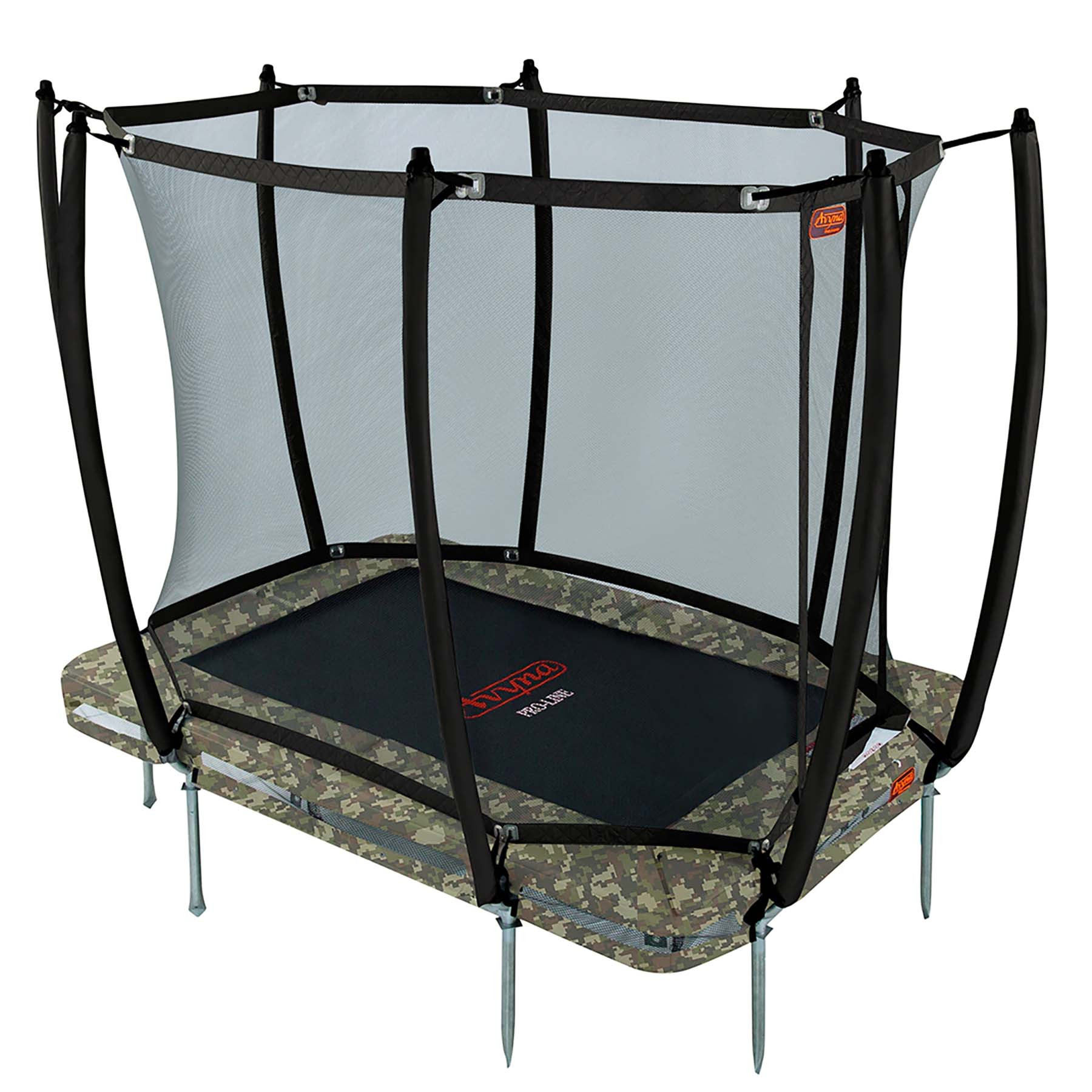 Avyna Trampoline Pro-Line - Inground - met Veiligheidsnet - 275 x 190 cm (213) - Camouflage