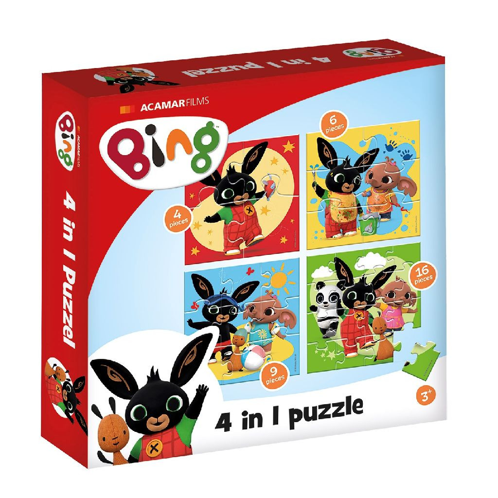 Totum 19091 Puzzel Bing 4 in 1