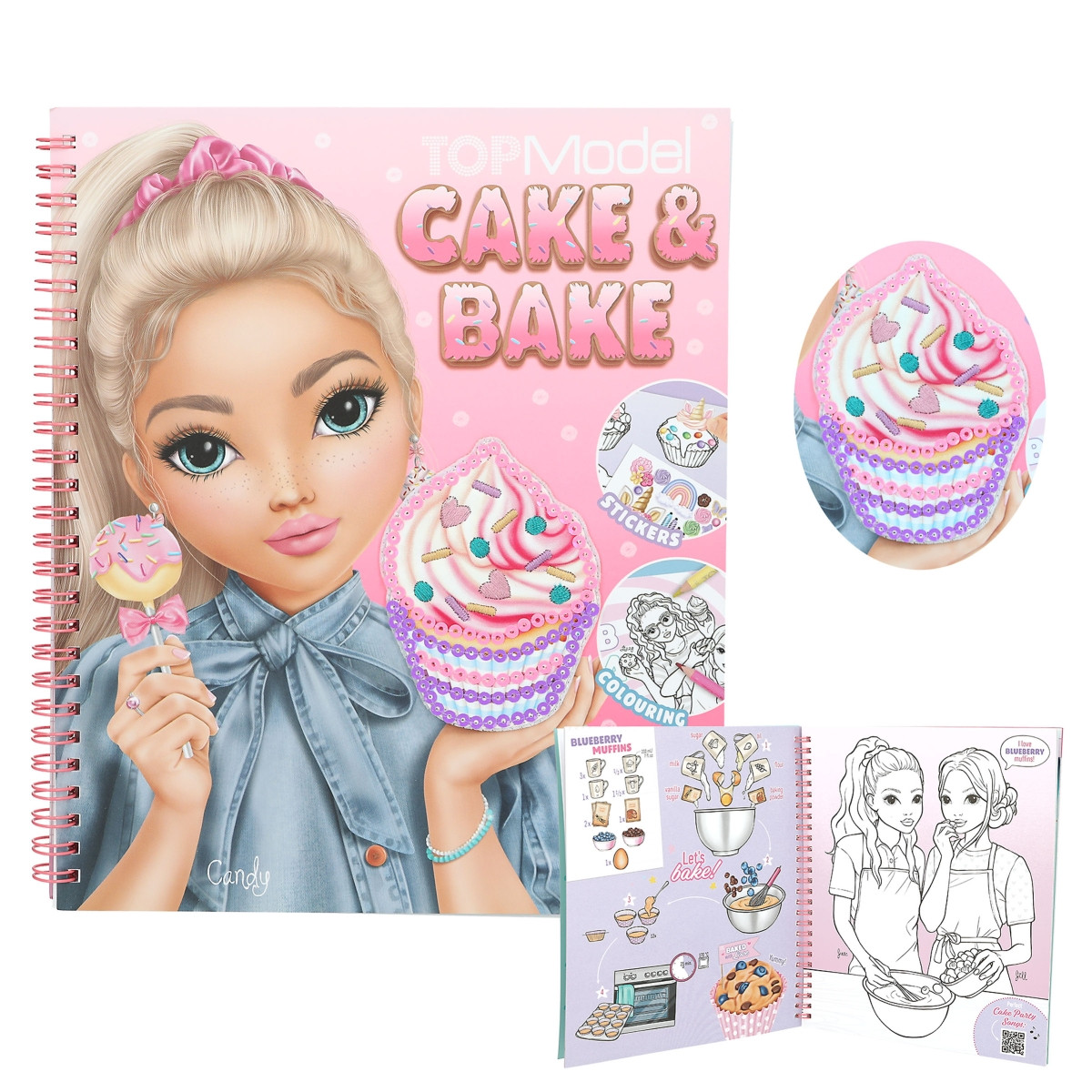 TOPModel Kleurboek met Pailletten - Cake & Bake