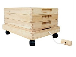 Houten Blokkenset - 64 Blokken - 4 Laden - Rubberhout